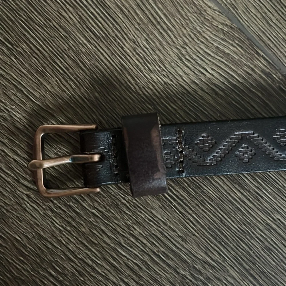 Eddie Bauer Leather Belt‎ 1” Dark Brown Sz L